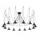 Suspended Citilux “Edison” CL451152, 15x75W, E27, Black Color Black