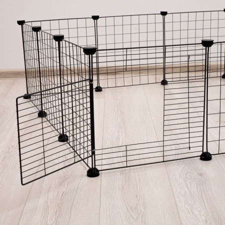 Coaters 12 sections, metal, 105 x 105 x 35 cm, (35 x 35 cm link), black-2