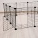 Coaters 12 sections, metal, 105 x 105 x 35 cm, (35 x 35 cm link), black