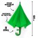 Umbrella Children's semi -automatic d = 86cm, green color