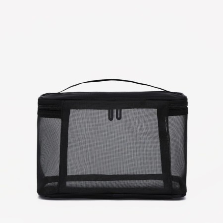 Cosmetic bag with lightning, black color-1