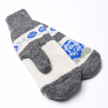 Women's mittens, gray color, size 20-22-1