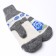 Women's mittens, gray color, size 20-22