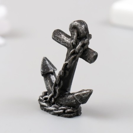 Figure for Florarium Polystone "Anchor with a chain" 4x1.5x5 cm-3