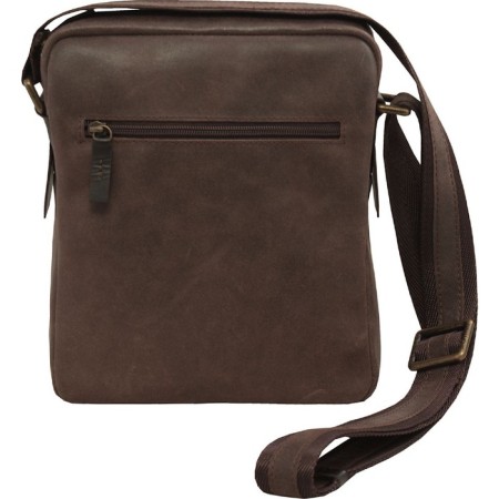 Male bag, lightning department, 1 external pocket, adjustable belt, cognac color-1