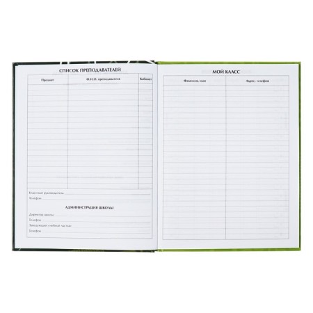 Universal diary for grades 1-11, "football", solid cover 7BC, glossy lamination, 40 sheets-6