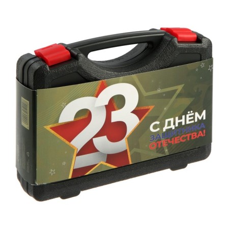 A set of tools in the case of the Tundra "February 23", in gift packaging, 7 items-1