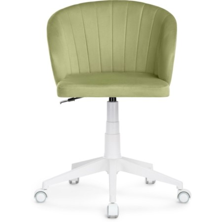 Computer chair Plastic Plastic/velor, white/green 59x60x78 cm-2