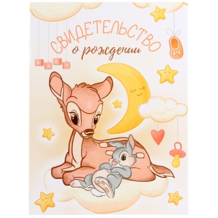 Folder for birth certificate, 1 file 21x30 cm, Bambi-1