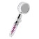 Shower watering can Zein Z4087, microdants, button "stop", fan, spiral, purple/chrome