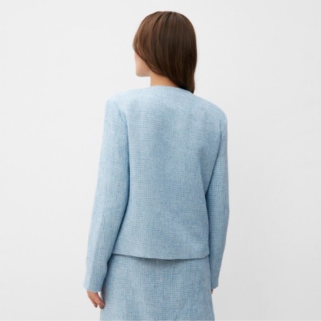 Women's tweed jacket Mist R.48, Blue-5