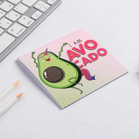 Notepad 10x10, 16 sheets I am avocado-1