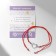Bracelet-reinforcing "red thread" for happiness, heart, color silver, d = 5.5 cm
