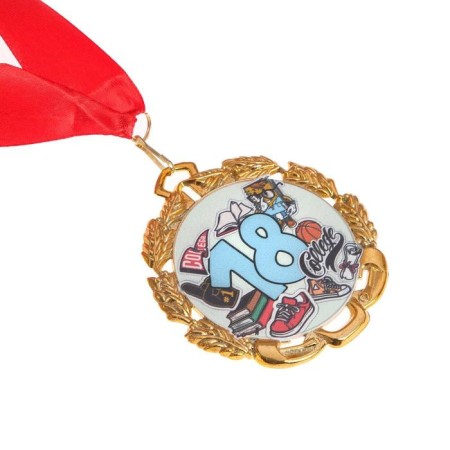 Jubilee medal with a ribbon "18 years", d = 70 mm-2