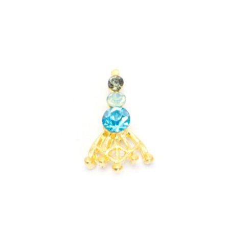 Metal fittings TNL “Paris with turquoise”, 4 pcs