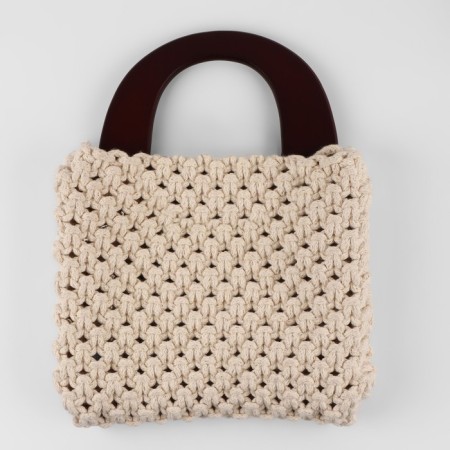 Handles for the bag wooden, 11.5 × 17 cm, brown color-3