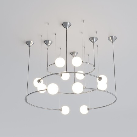 Suspended lamp in the style of loft Brook, 5W, G9, 112x113x120 cm-5