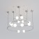 Suspended lamp in the style of loft Brook, 5W, G9, 112x113x120 cm