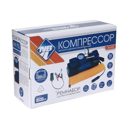 Compressor automobile Nova Bright AK-75L, 75 l/min, 150 psi, case with tools-8
