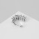 Earring "Kaff" Sparks, white color in silver