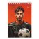 Notepad A6, 60 sheets in a cage on the crest of a neural network. Football, covered Cardboard, block 60g/m2, mix