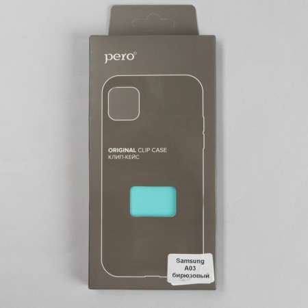 Pero cover for Samsung A03, silicone, turquoise-3