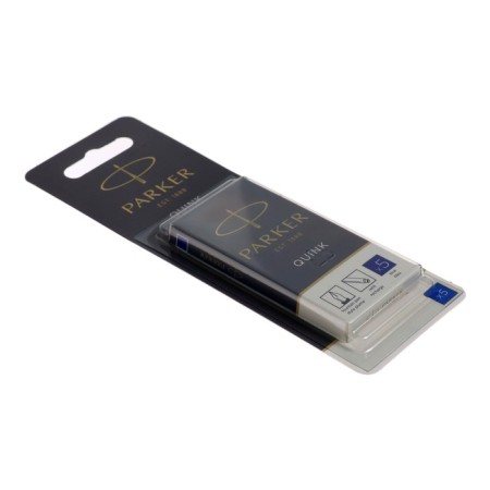 Cartridges for feathers, set of 5 pieces, Parker Cartridge Quink, Blue, Blister-1
