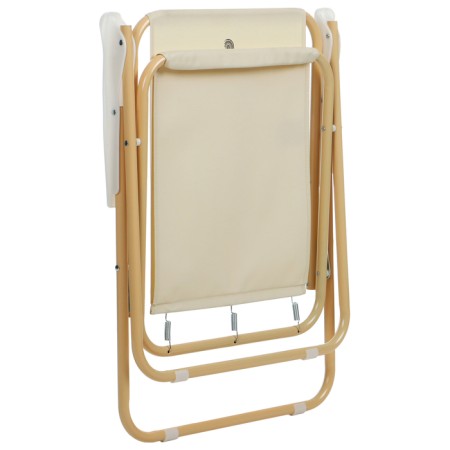Folding chair, 47 x 52 x 75 cm, up to 100 kg, beige color-7