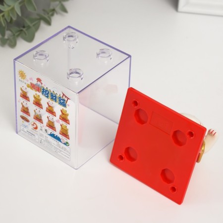 Plastic Plastic "White Mani-Neko in the Red Red robe" 8x8x8.2 cm-9