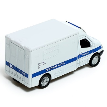 Metal “Police” machine, 1:32, light and sound, inertia, doors open-2