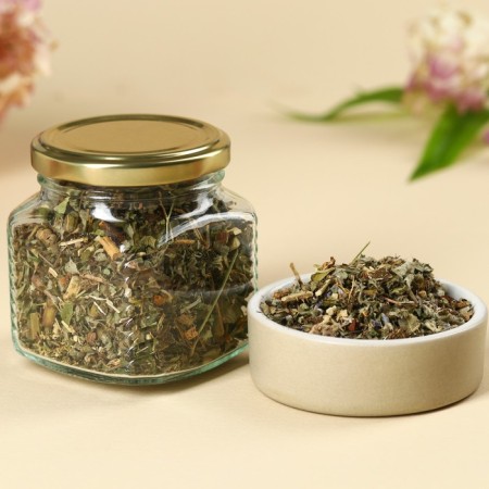 Set "Beauty in You": Herbal tea 25 g, cream-home with blueberry 120 g.-1