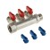 ValTec collector, with cranes, 3/4 "x 1/2" 3 exits, with external thread