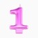 Candle for the Cake "European Giant", number 1, 7 cm, purple metallic