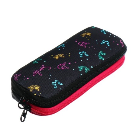 Penal soft, 2 compartments, volumetric, 90 x 220 x 40 mm, Stavia "Neon" Black 86213-1