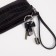Women's wallet is a female on a zipper, brown color