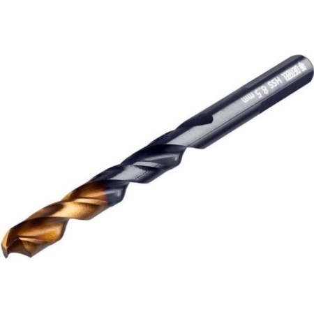 Drill Denzel 717220, 8.5 mm, HSS-Tin, Golden Tip, 8 pcs.-1