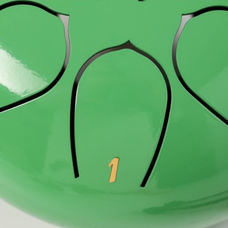 Musical instrument glucophone, green, 8 petals, 15 x 9 cm-3
