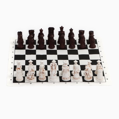 Chess desktop souvenir "Qing dynasties" 43 x 43 cm, king H-8.5 cm, pawn H-6.5 cm-7
