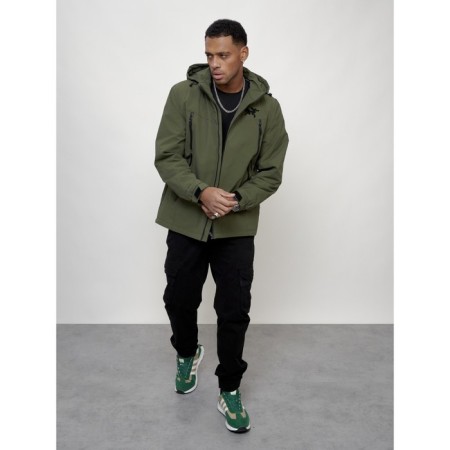 Male spring jacket, size 52, khaki color-4