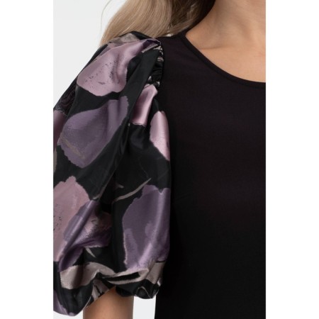 Female dress, size 44, black color, pink-9