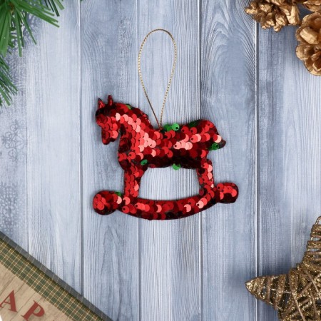 Soft suspension "Horse - Festive overflow" 9.5*8 cm, mix