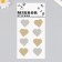 Mirror sticker "Hearts" 20x10 cm