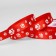 Satin ribbon "Paws", 15 mm, 23 ± 1 m, color red No. 026
