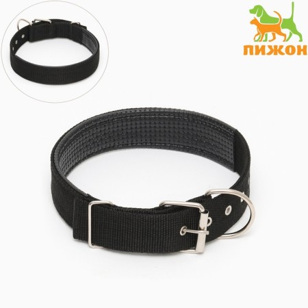 Collar "Comfort" Combined, 70 x 4 cm, Osh 51-61 cm, black