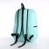 Youth backpack from textiles, 3 pockets, wallet, mint color