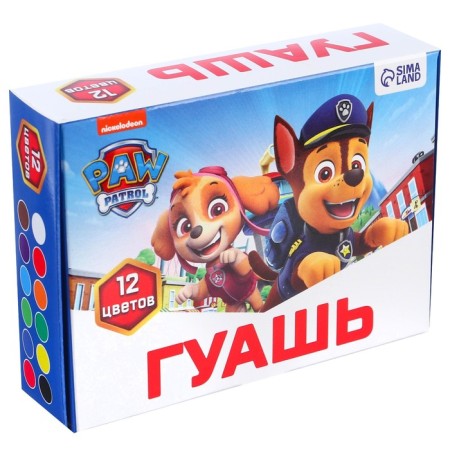 Гуашь 12 цветов по 10 мл, Щенячий патруль-8