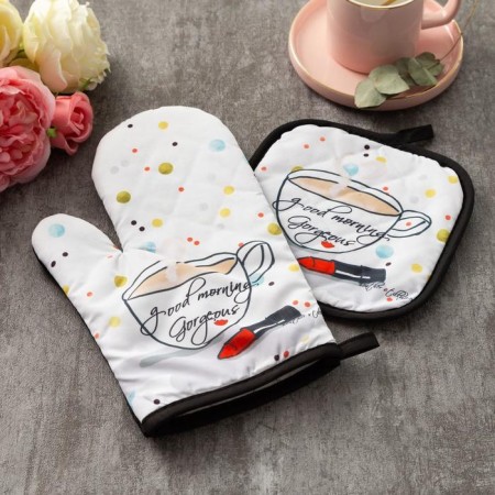 The kitchen set of "Dolyana" Good Morning, a severity 17x17 cm, mitten 26x16 cm