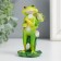 Souvenir Polystone "Frog with a frog on a jug" mix 5x4.5x10.5 cm