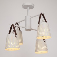 Chandelier 55001/4 4x60W E27 White/brown 49x49x47 cm