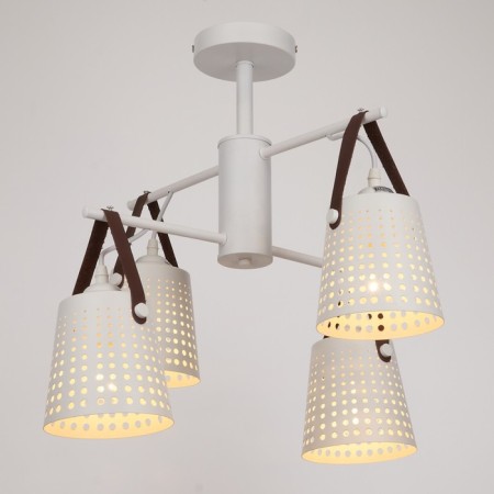 Chandelier 55001/4 4x60W E27 White/brown 49x49x47 cm